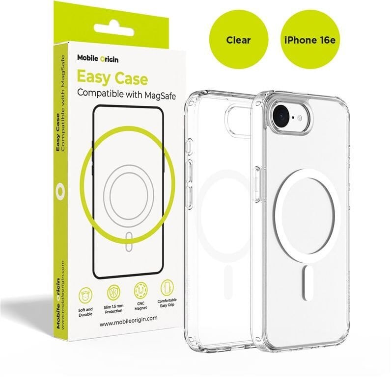 Mobile Origin Hybrid MagSafe Case, clear - iPhone 16e