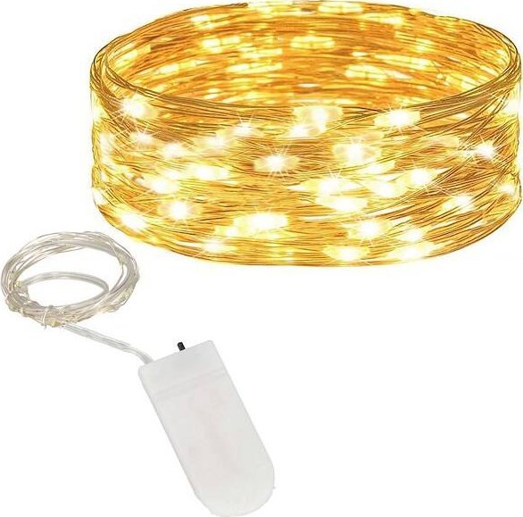 Lampki choinkowe Springos Lampki choinkowe 20 LED druciki mikro na baterie biały ciepły UNIWERSALNY