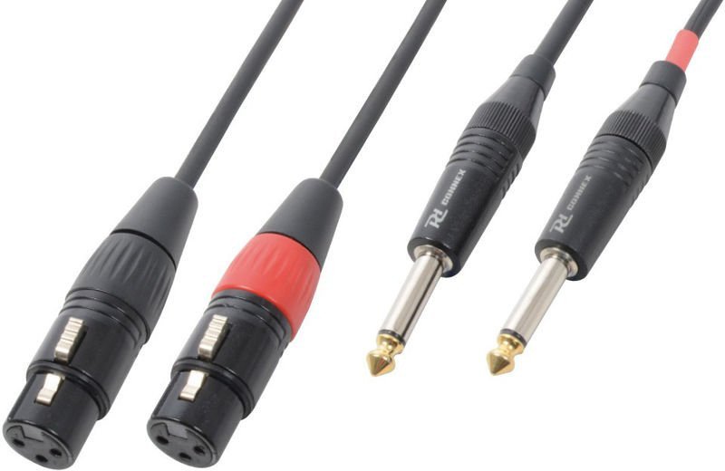 Kabel 2x XLR (f) - 2x Jack 6,3mm 1,5m CX62-1 one size