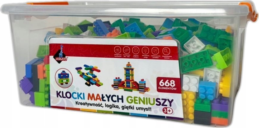 Askato Klocki Małych Geniuszy Basic 668 elementów