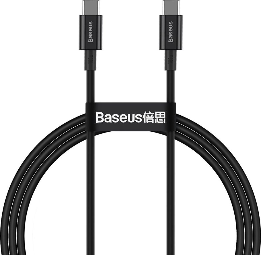 Kabel USB Baseus USB-C - USB-C 1 m Czarny (BSU2848BLK)