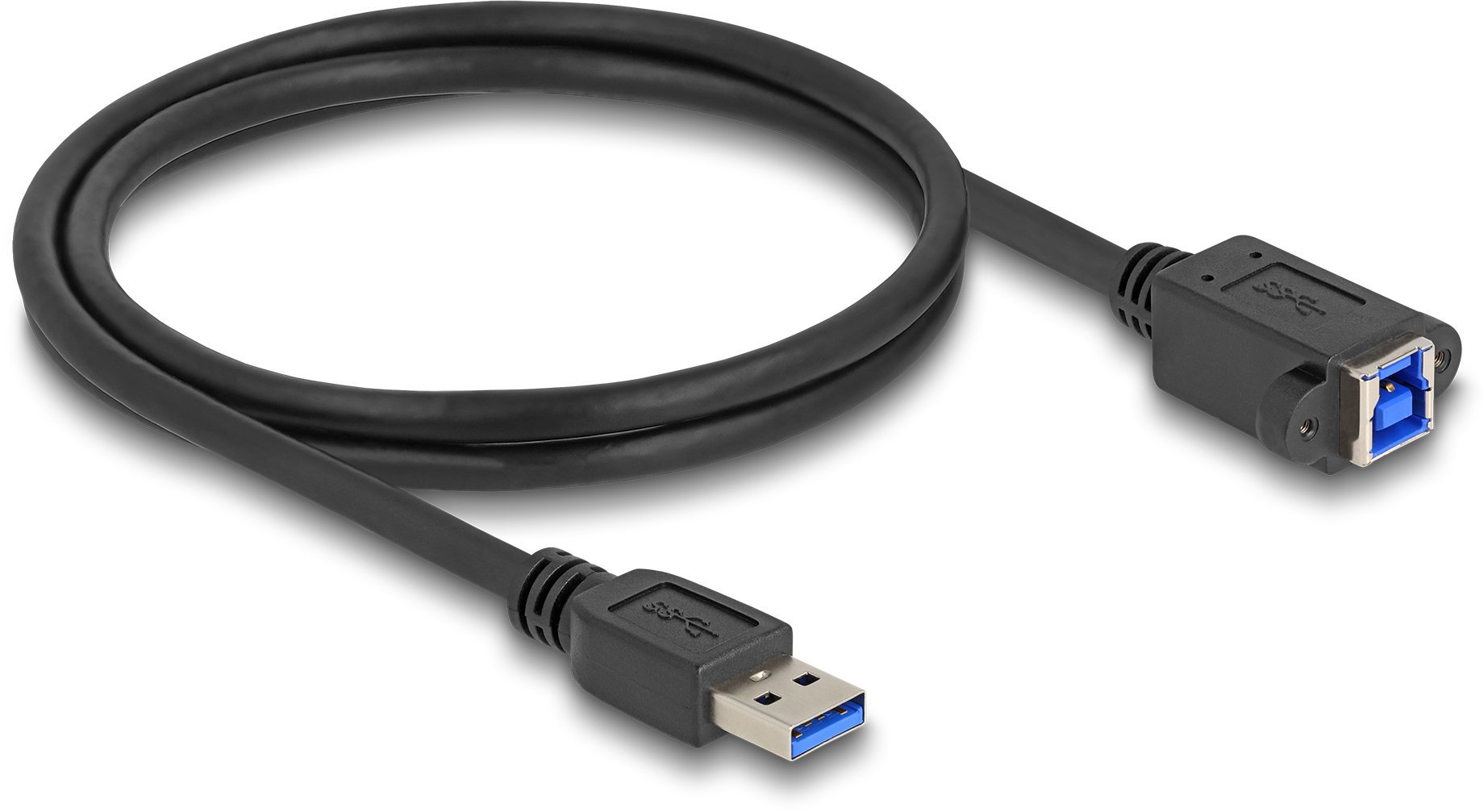 Kabel USB Delock DELOCK USB 5 Gbps Kabel Wtyk USB Typ-A do gniazda USB Typ-B do montażu 1m czarny