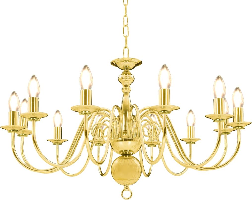 Lampa wisząca Lumes Złoty żyrandol świecznikowy - EX171-Milet