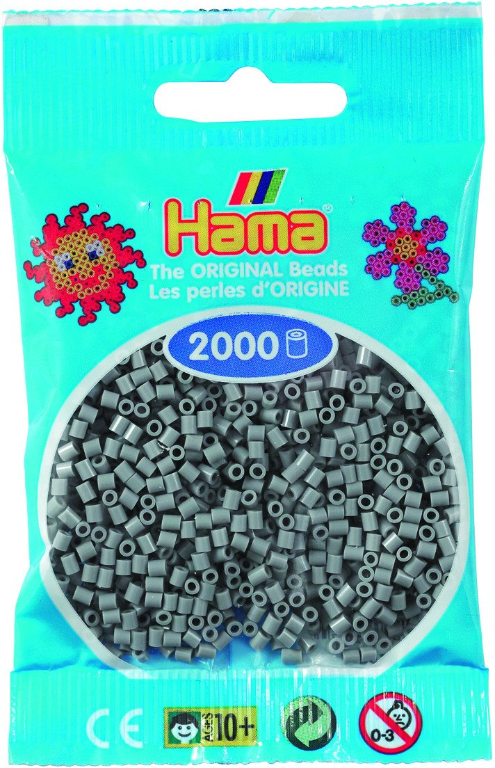 Hama mini beads 2000 pcs. grey