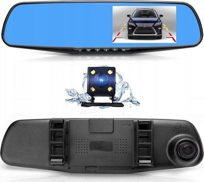 MARK1 Wideorejestrator kamera REJESTRATOR JAZDY 1080P w lusterku W01 z kame