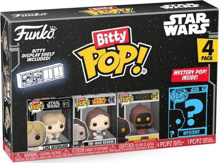 Figurka Funko Pop star wars bitty funko pop 4 pack 2.5cm luke skywalker obi-wan jawa