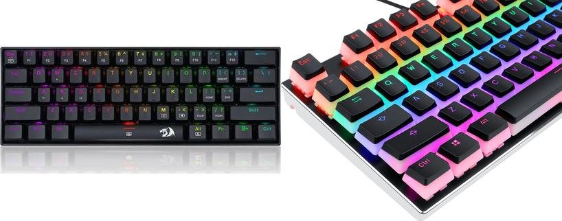 Klawiatura Redragon Redragon K630 DragonBorn Outemu Red (RED-K630RGB) + A130 PBT Doubleshot Keycaps (A130Black)