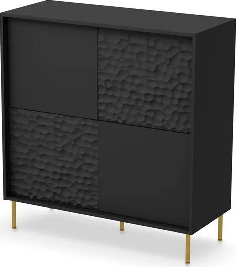 Halmar Komoda BULLET KM-2 100 cm czarna HALMAR