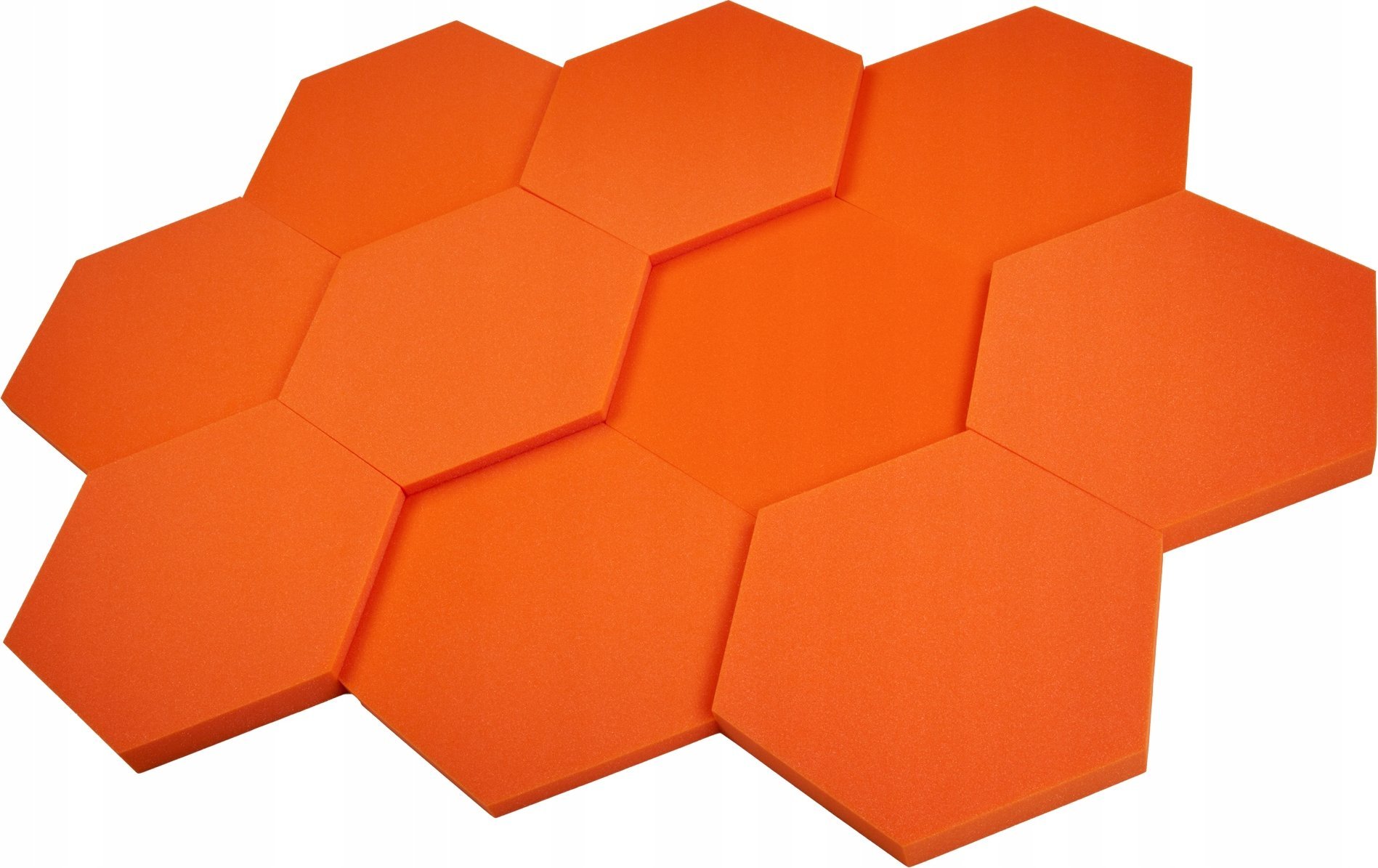 Heksagonalne panele akustyczne o średnicy 50 cm dekoracyjne pianka gładka od BITMAT