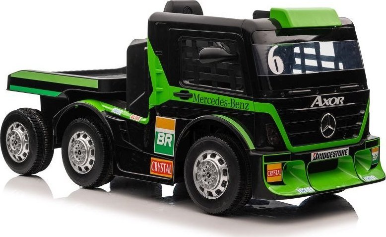 Lean Cars Auto Na Akumulator Mercedes + Naczepa XMX622B Zielony LCD