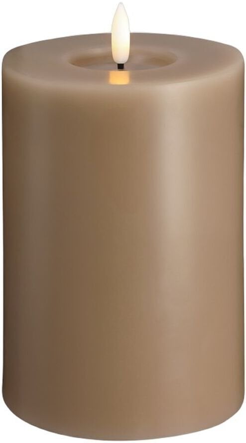 Moods & More MM LED pillar candle, Silk, Melted, Sand, 99x150 mm