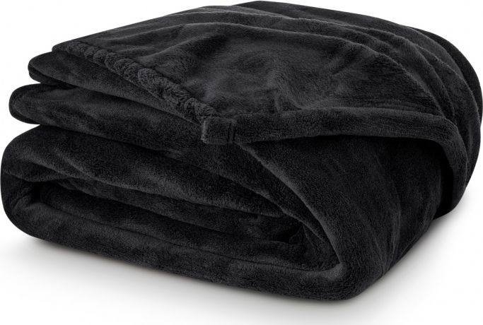 Carbotex koc polarowy Coral 150 x 200 cm czarny poliester