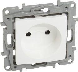 Legrand Gniazdo Niloe pojedyncze z przesłonami białe (764538)