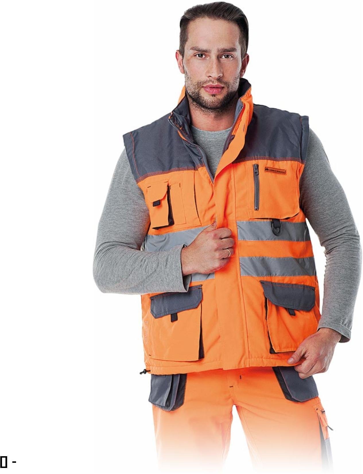 Reis LH-FMNX-V Bezrękawnik ocieplany czerwono-granatowo-szary 2XL