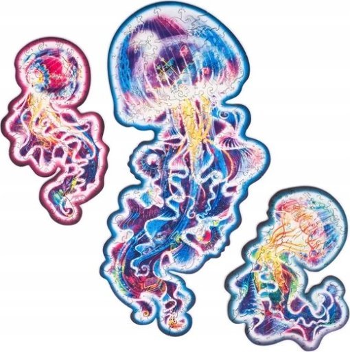 Pan i Pani Gadżet Puzzle Drewniane Dla Dorosłych Kolorowy Meduza S