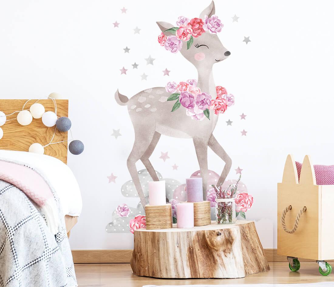 Pastelowe Love Sarenka różowa - Naklejka na ścianę