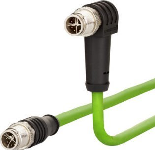 Metz Kabel połączeniowy METZ CONNECT M12 męski-M12 męski, 8-stykowy, kodowany X, z hakiem prostym, 5 m