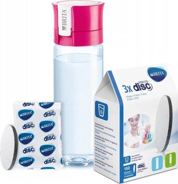 Brita Brita Fill&Go Vital butelka filtrująca - Różowa + 4 filtry