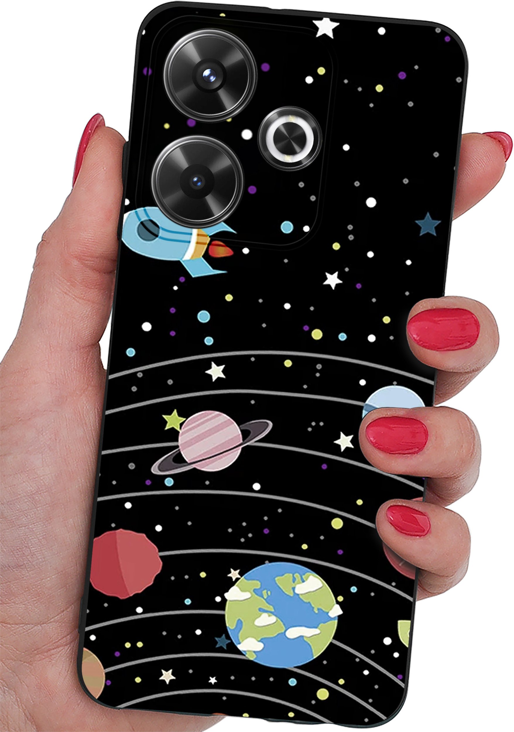 Etui do Xiaomi Redmi 13 4G WZORY |SILIKONOWE MATT CASE + SZKŁO 9H