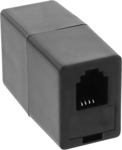 InLine Adapter RJ10 żeński/żeński, 4P4C, czarny (69999E)