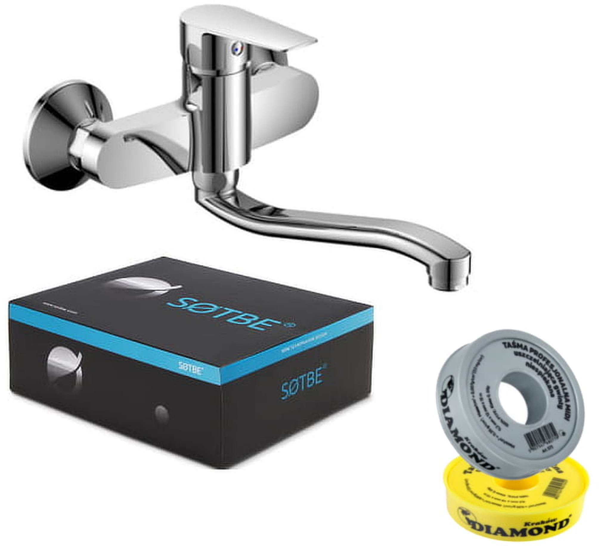 SOTBE MARDOLA Bateria kuchenna ścienna . Ruchoma wylewka 35 cm