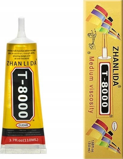 Vega KLEJ SYNTETYCZNY T-8000 WYŚWIETLACZ LCD RAMKA DOTYK 110ml MONTAŻOWY ZHANLIDA T8000>