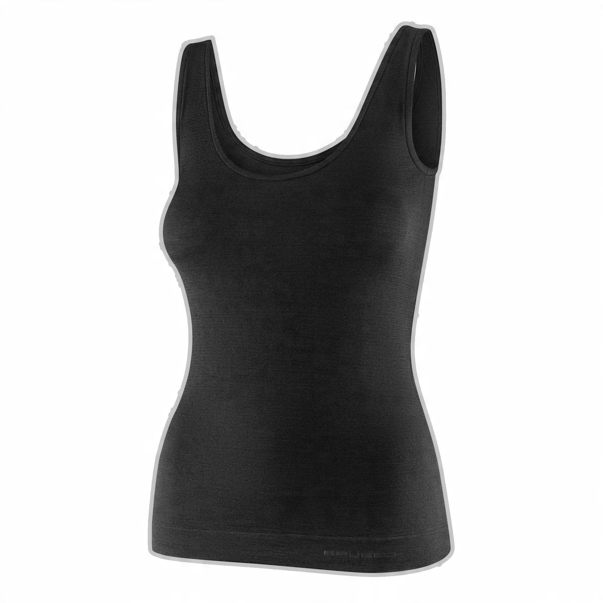 TA1059W Koszulka damska bez rękawów COMFORT MERINO czarny L