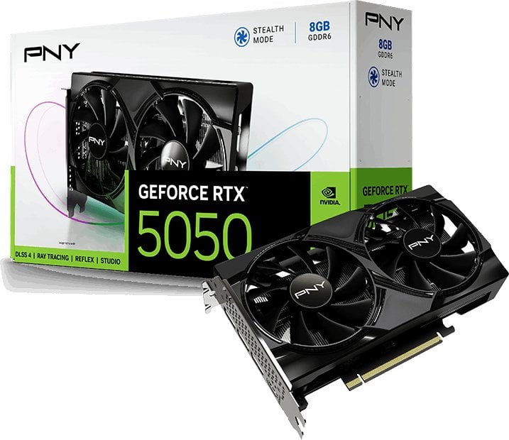 Karta graficzna PNY GeForce RTX 5050 Dual Fan 8GB GDDR6 DLSS4 (VCG50508DFXPB1)