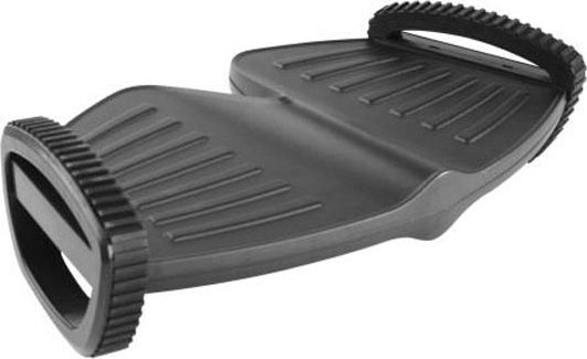 Podstawa, pod nogami, regulowane nachylenie, czarny, plastikowy