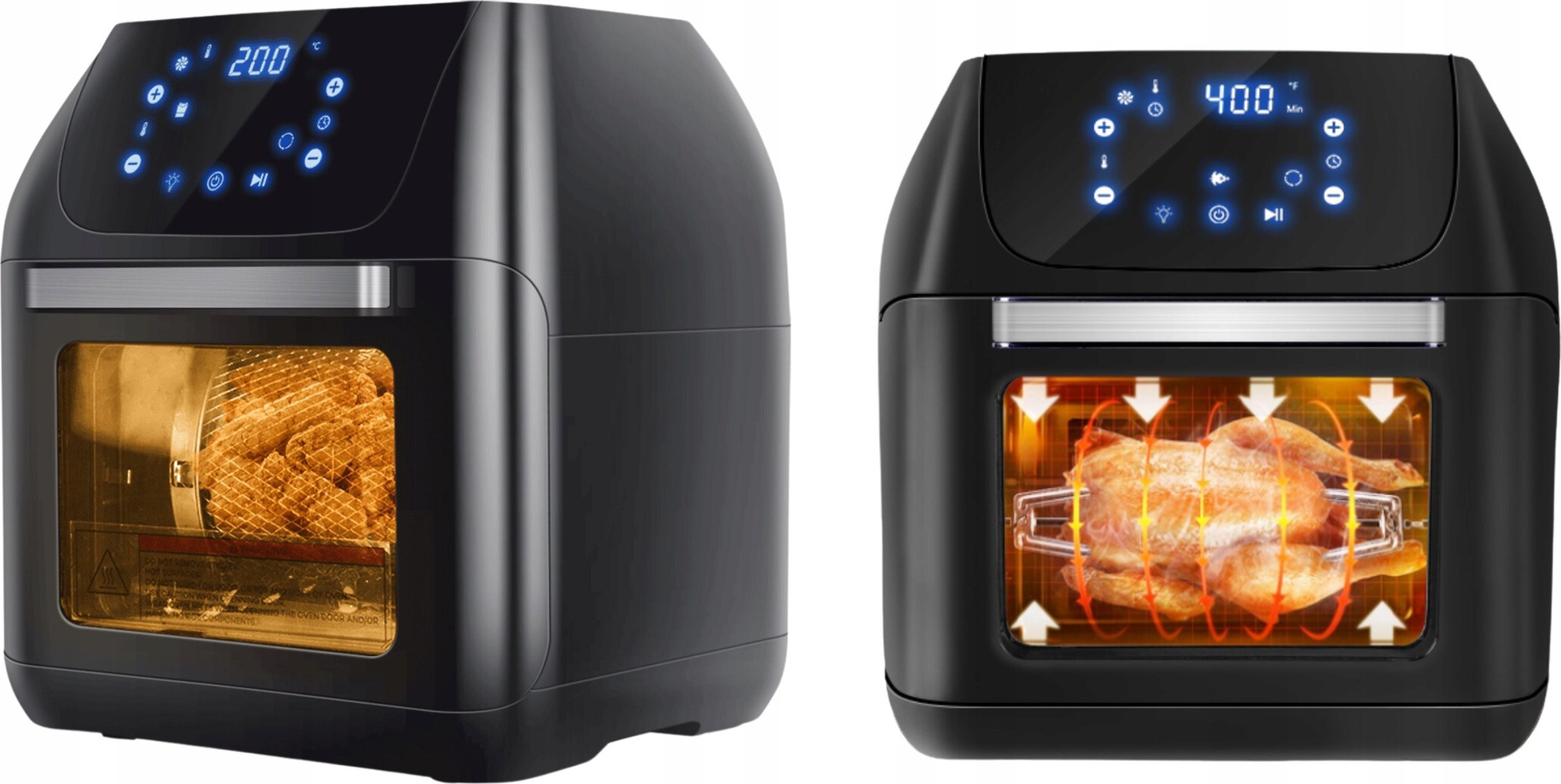 Frytkownica beztłuszczowa Aigostar Frytkownica Beztłuszczowa Piekarnik Rożen Aigostar 12L Panel Dotykowy Led