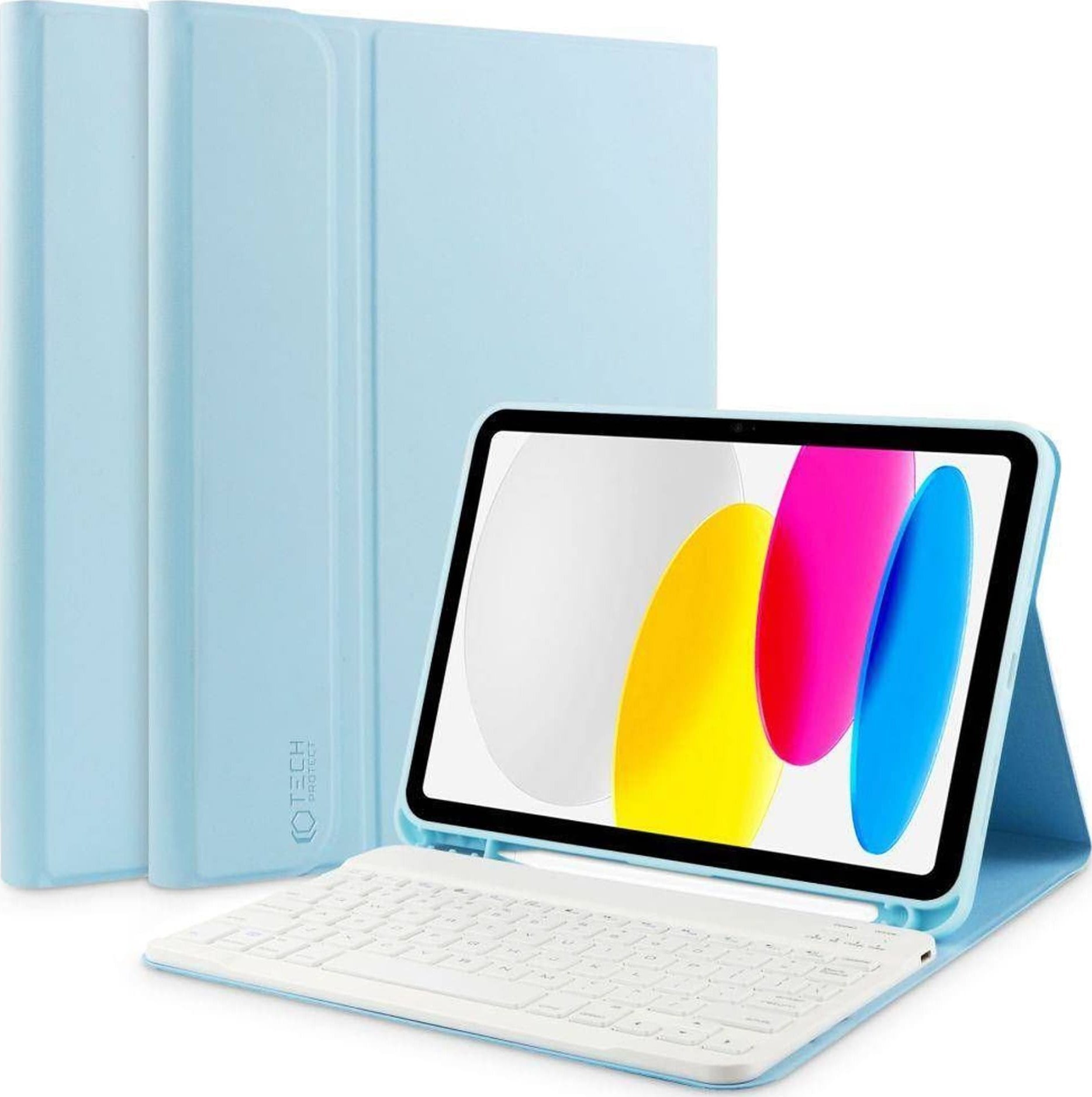 Etui na tablet Tech-Protect do Apple iPad 10.9 2022 SC Pen + Keyboard Jasnoniebieskie