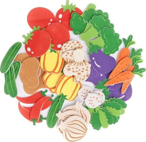 DP Craft Naklejki z pianki DPCRAFT Warzywa 44szt.