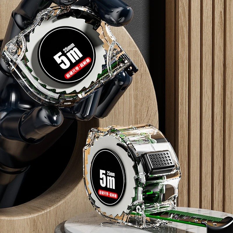 SAMOBLOKUJĄCA TAŚMA MIERNICZA MIARA 5m x 25mm FLUORESCENCYJNA