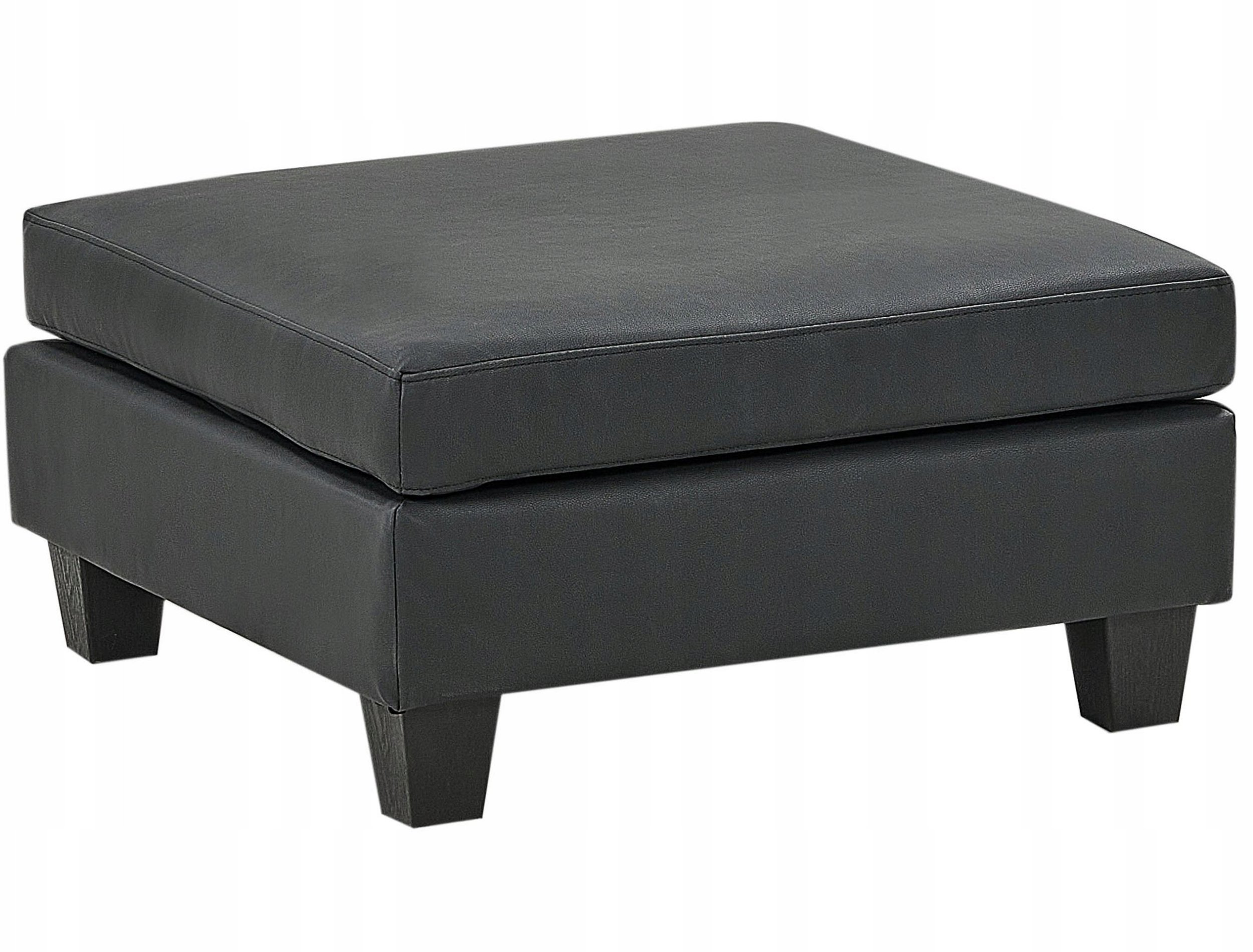 Beliani Otomana UNSTAD Ekoskóra Czarny