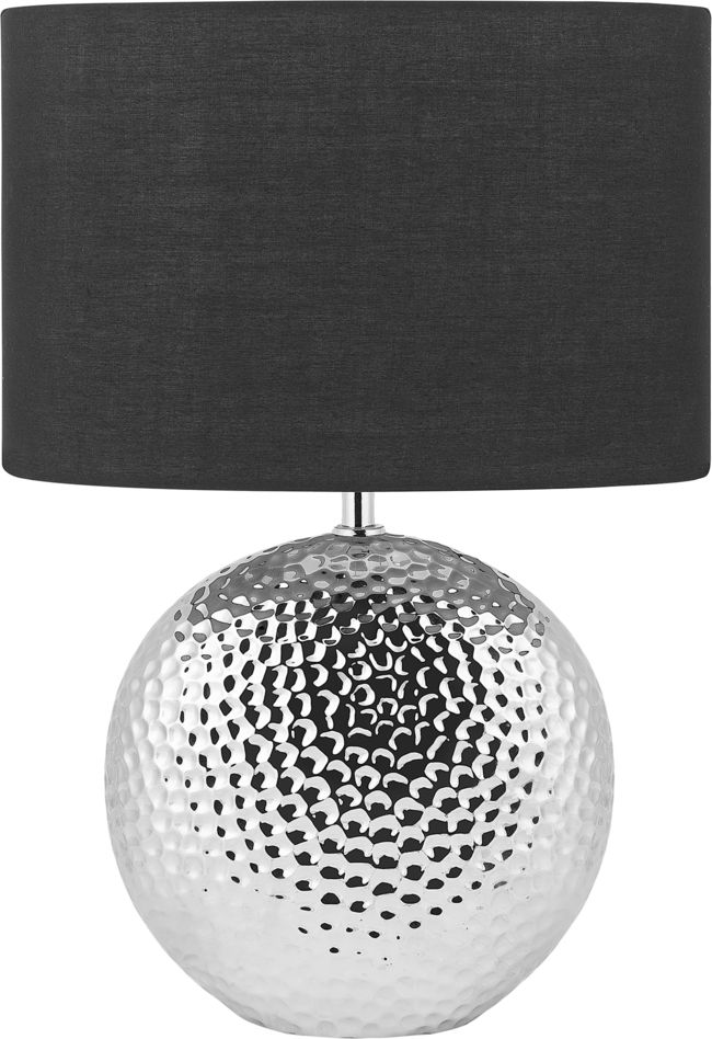 Lampa stołowa Shumee Lampka nocna ceramiczna srebrna NASVA