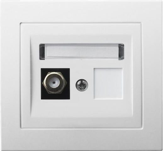 Ospel Gniazdo antenowe Kier pojedyncze typu F biały (GPA-1WF/00)