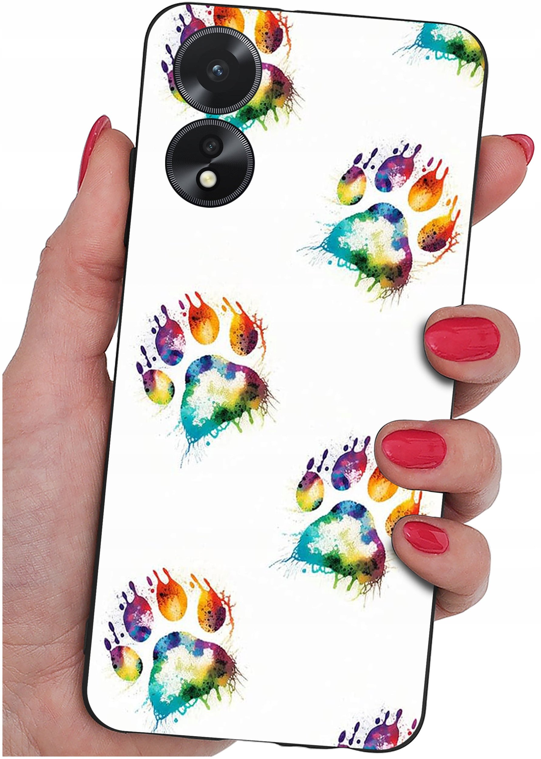 ETUI do Oppo A38 4G WZORY |SILIKONOWE MATT CASE + SZKŁO 9H