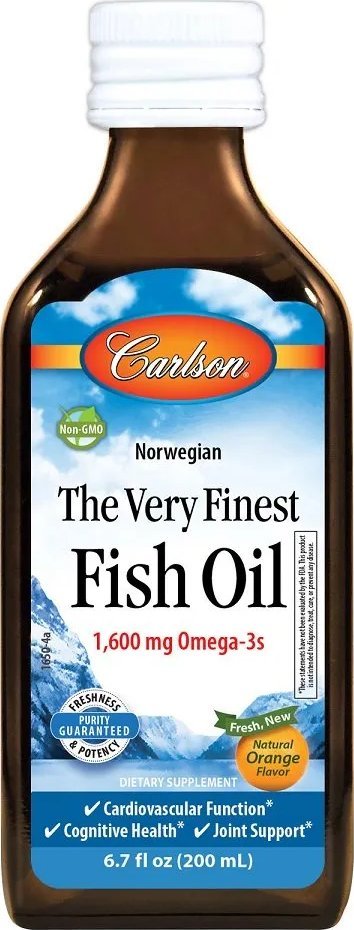 Carlson Labs Carlson Labs - The Very Finest Fish Oil, Cytryna, Płyn, 200 ml