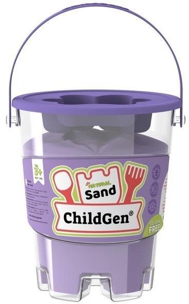 Piasek kinetyczny z foremką naturalny fioletowy EDUKAMP