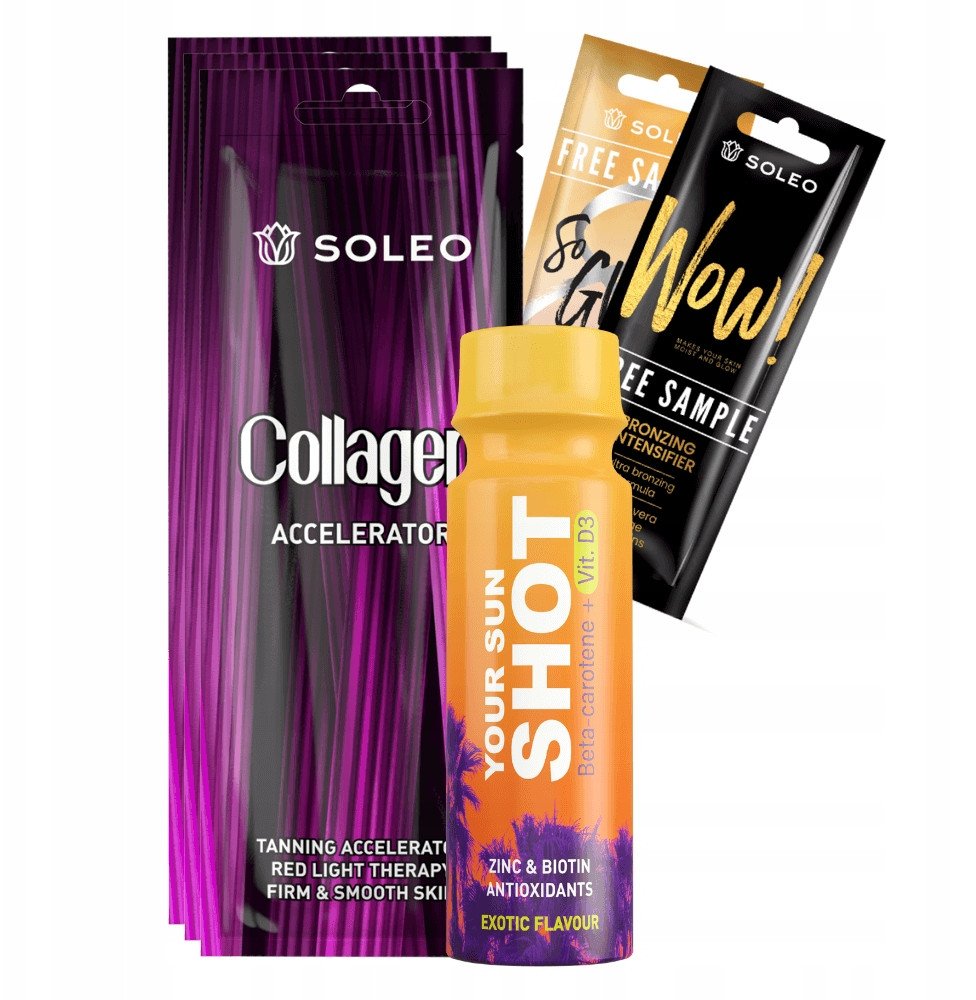 Soleo Collagen 3x15ml Przyspieszacz Opalania Z Kolagenem + Gratisy