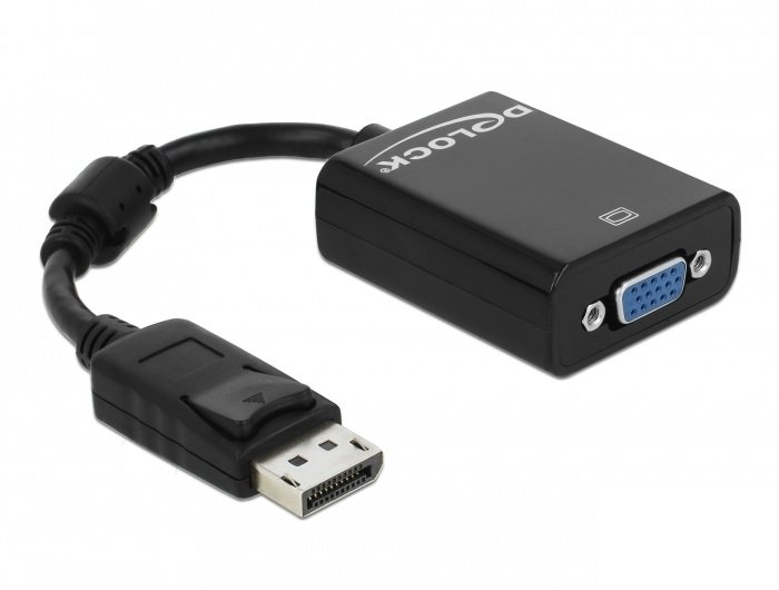 Adapter AV Delock DisplayPort - D-Sub (VGA) czarny (61848)