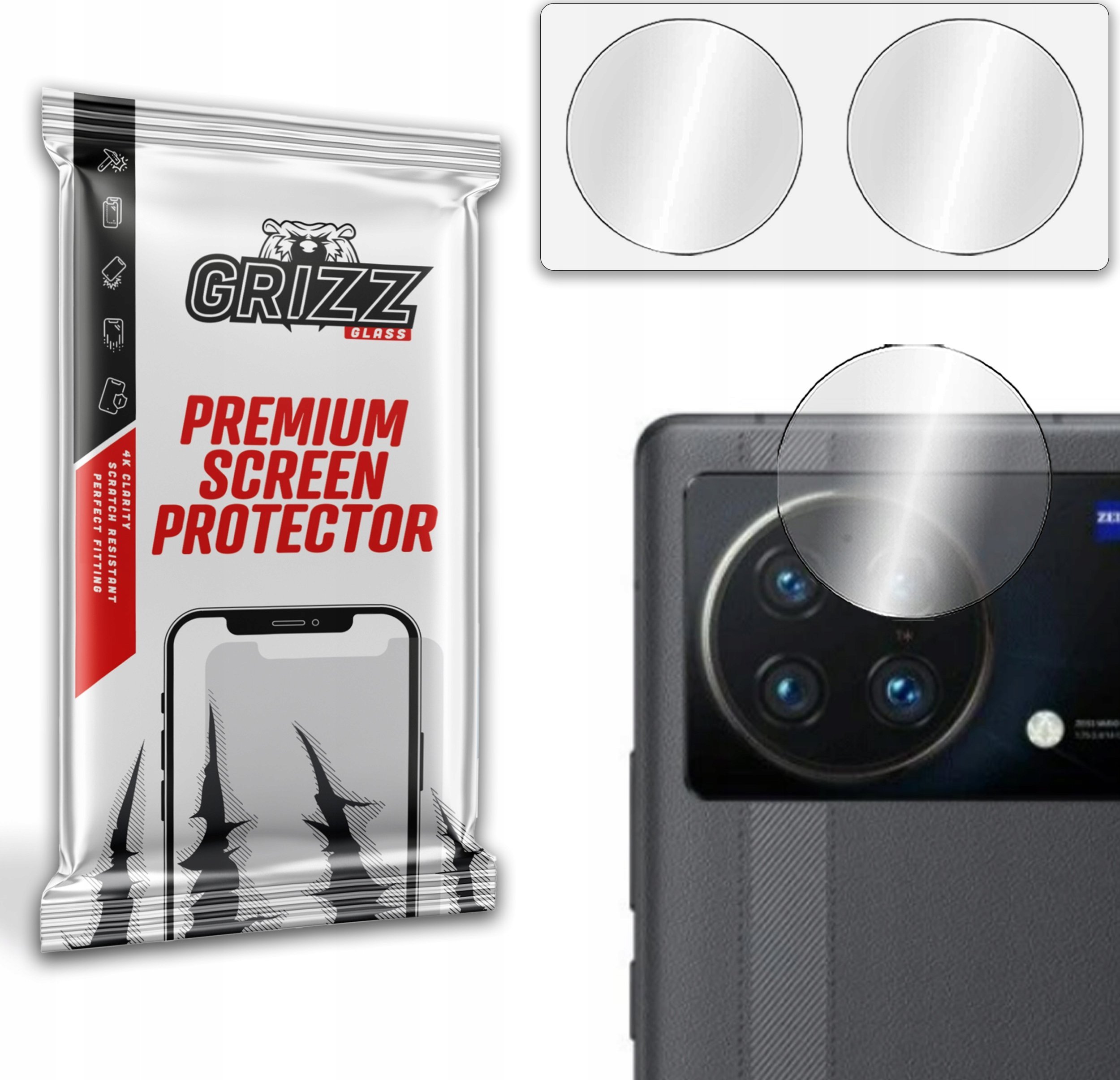 GrizzGlass Szkło na aparat Grizz vivo X Fold+