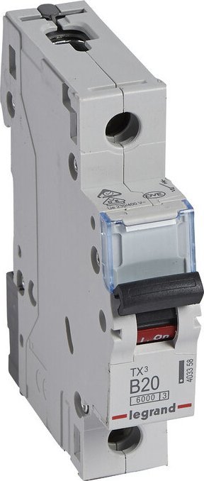 Legrand Wyłącznik nadprądowy S 301 1P B 20A 6000A TX3