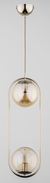 Lampa wisząca Oval Złota Lampa Wisząca Nowoczesna 2 -Punktowa 62250 Alfa