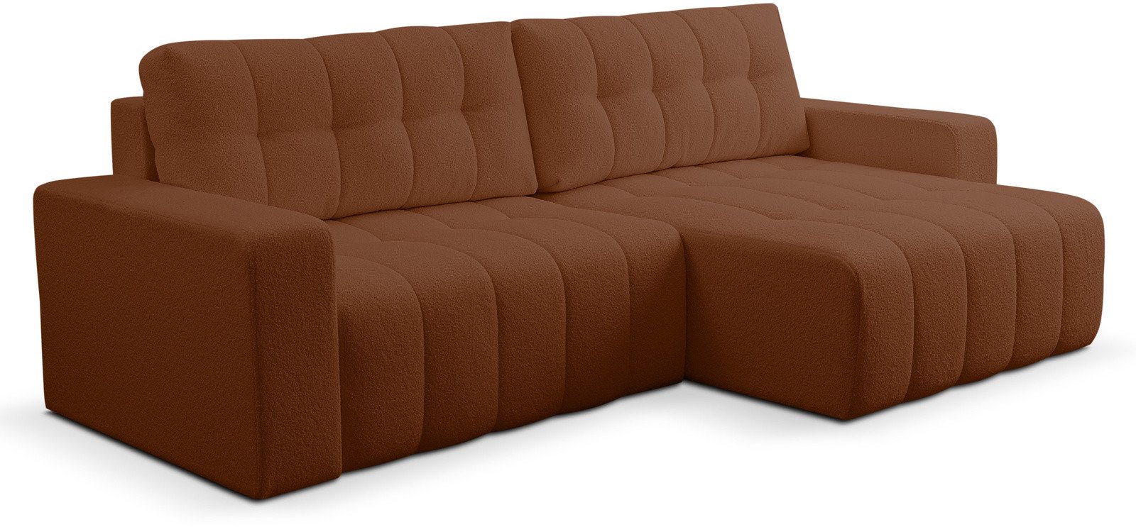 Narożnik Palermo w tkaninie BRAVO z funkcją spania i pojemnikiem na pościel