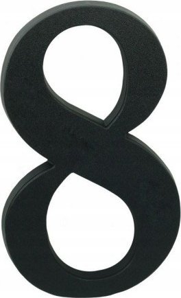LOB Numer na dom cyfra 8 czarna 19 cm