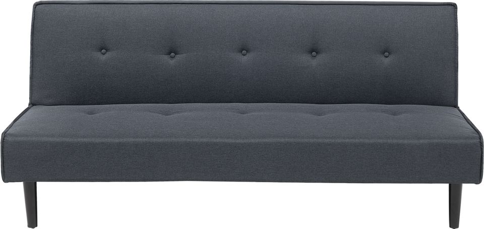 Beliani Sofa rozkładana ciemnoszara VISBY
