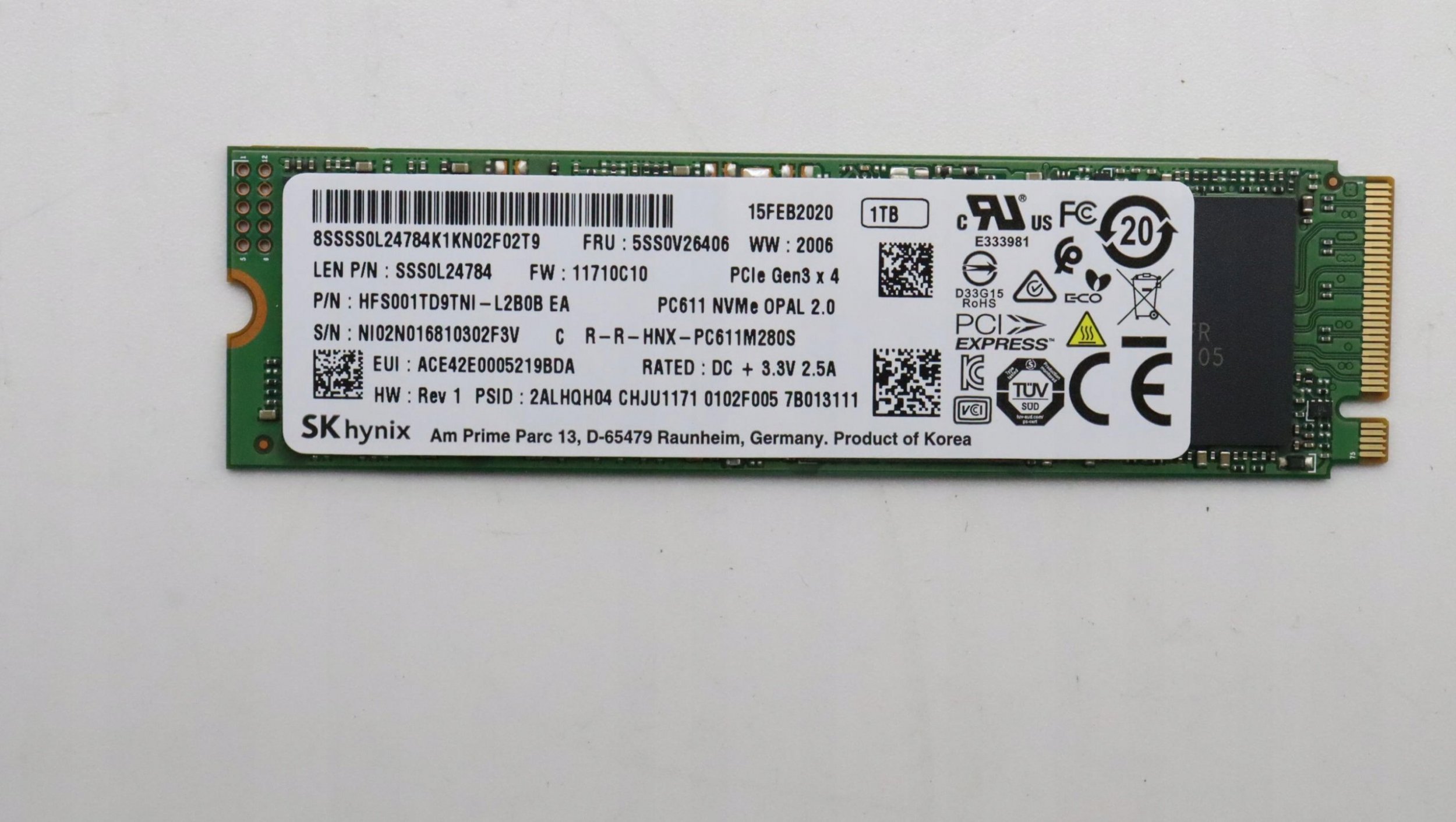 Lenovo Lenovo SSD M.2 PCIe NVMe