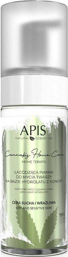 Apis Cannabis Home Care łagodząca pianka do mycia twarzy na bazie hydrolatu z konopi 150ml