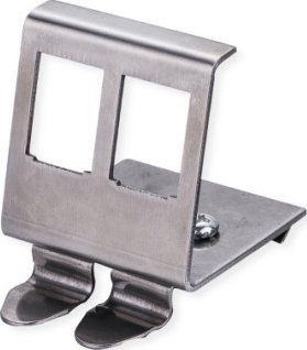 Roline Adapter ROLINE na szynę DIN, pusty, dla 2 przycisków keystone